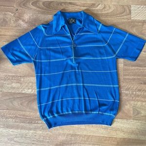 1970s Mid-Zip Banlon Style Polo
